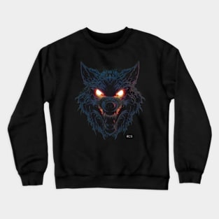 Glowing Wolf and Fangs by focusln Crewneck Sweatshirt